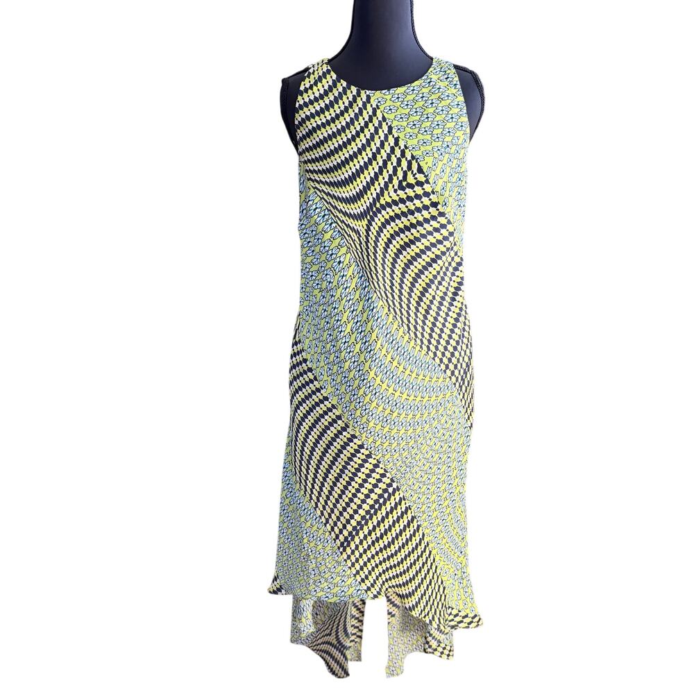 Laundry Shelli segal asymmetrical psychedelic retro print sleeveless dress 6